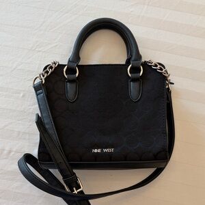 Nine West Black Crossbody Bag with Chain Detail